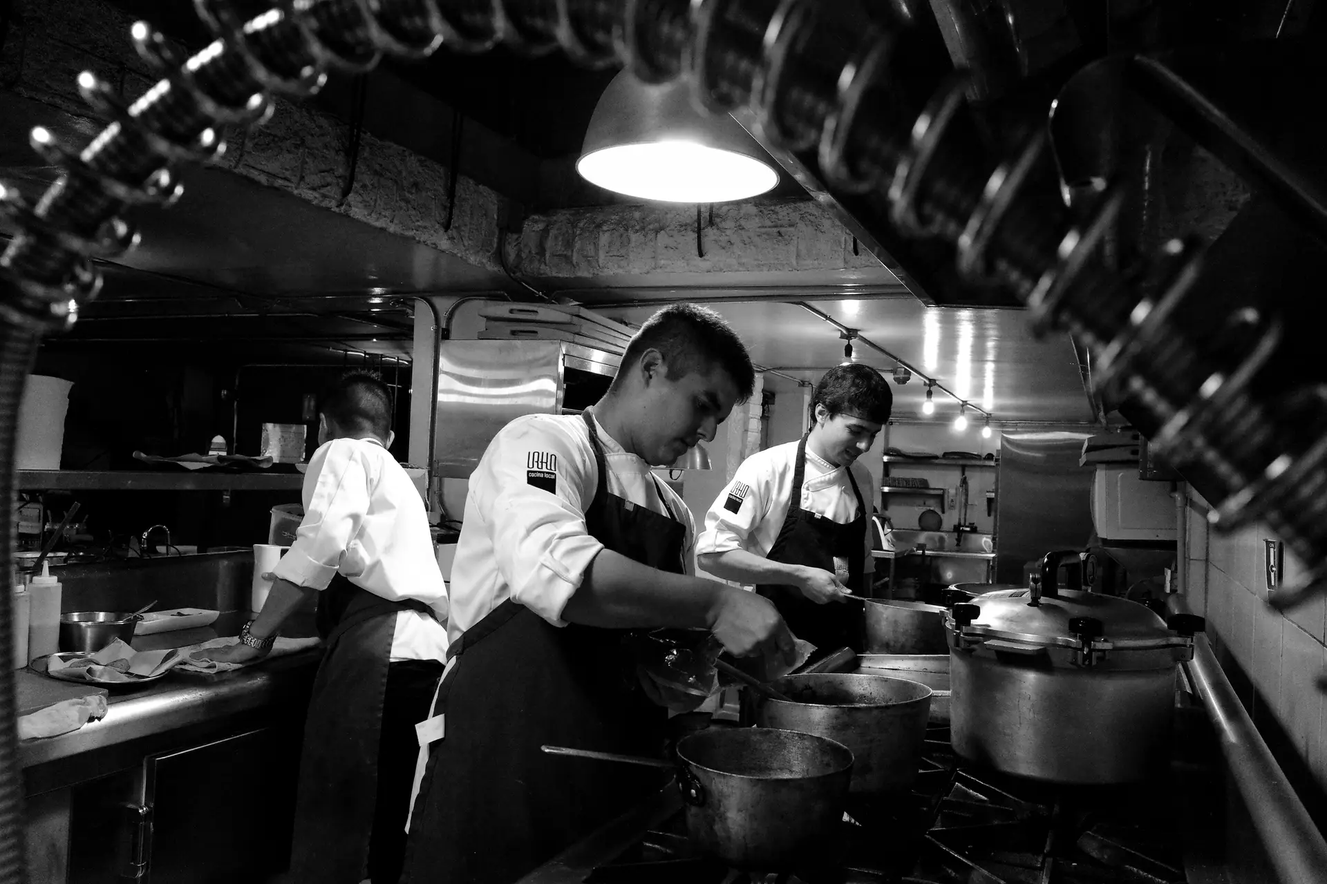 Culinary team at work in the Merquessa signature kitchen